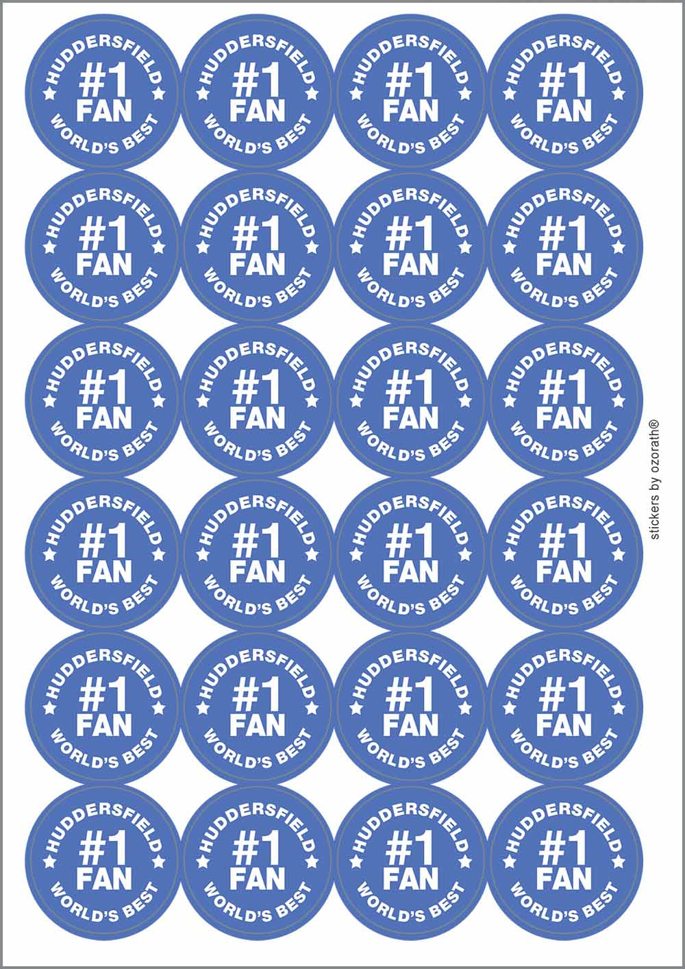 A picture of an A4 sheet of matte paper stickers