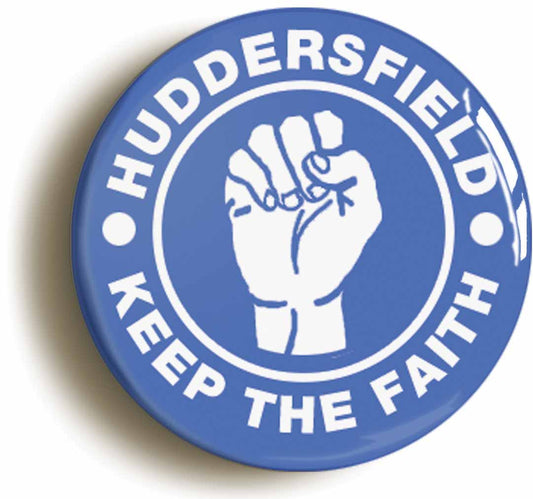 A picture of the front of the product, titled Huddersfield Keep The Faith Northern Soul Circular 50mm Fridge Magnet