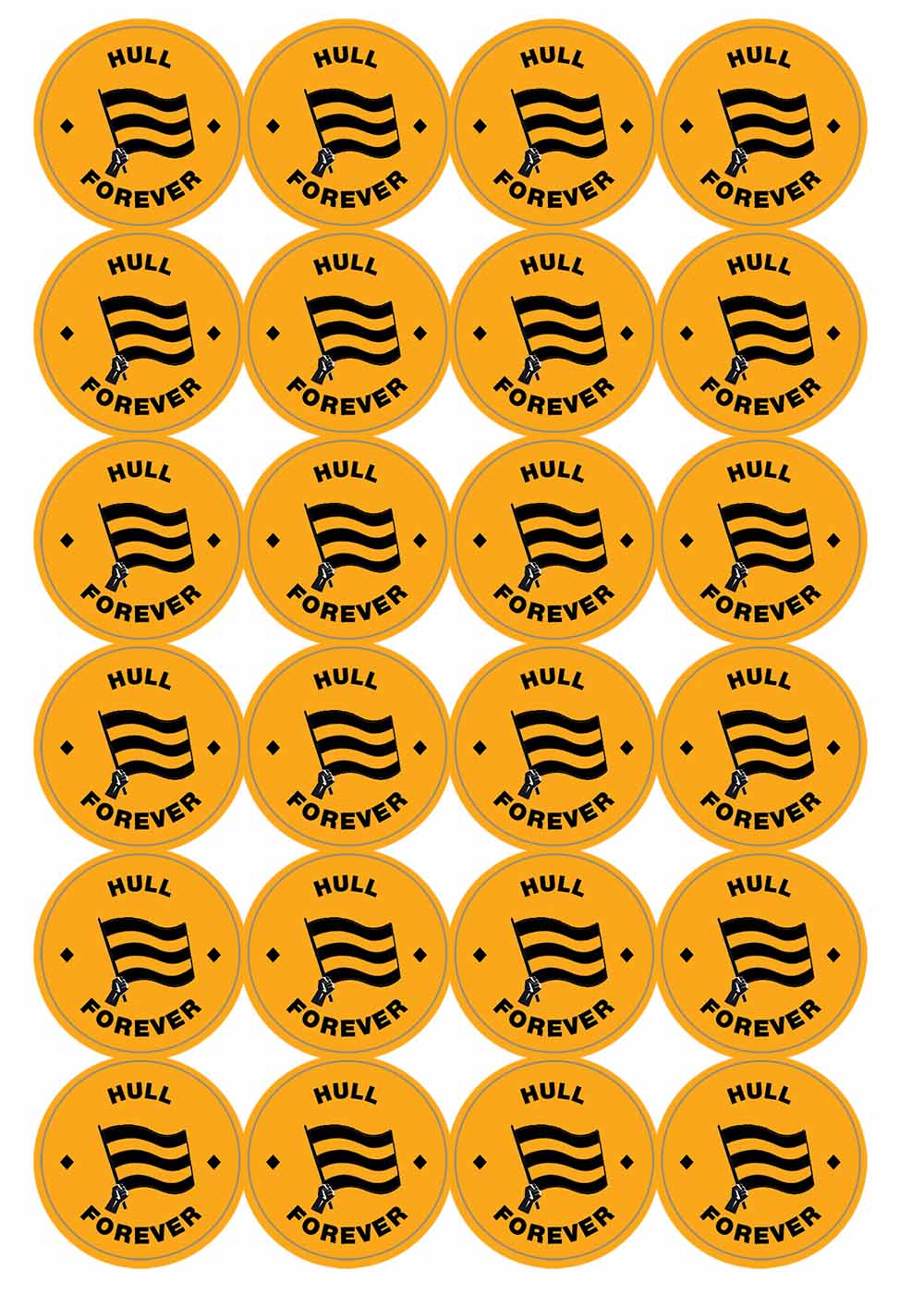 A picture of an A4 sheet of matte paper stickers