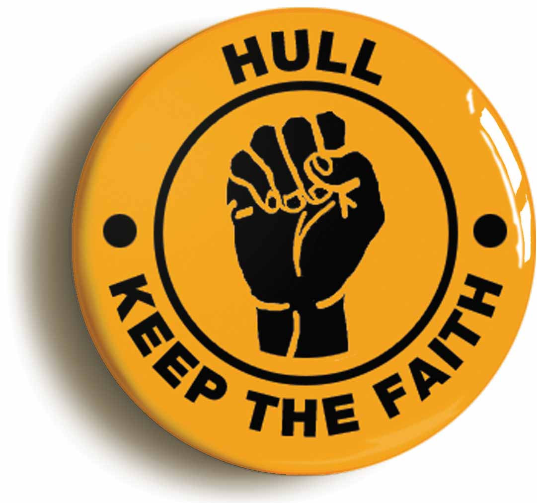 A picture of the front of the product, titled Hull Keep The Faith Northern Soul Circular 50mm Fridge Magnet