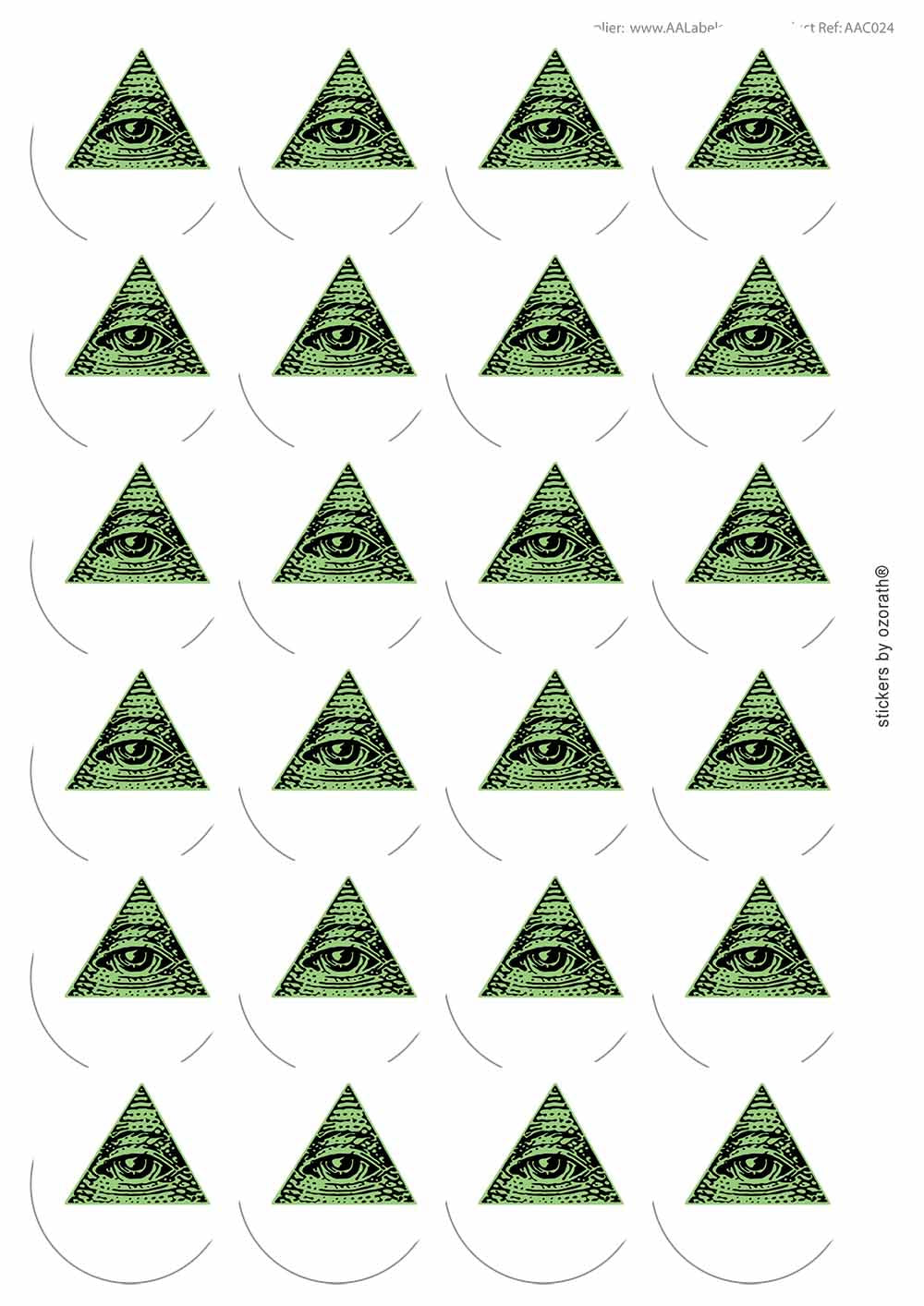 A picture of an A4 sheet of matte paper stickers