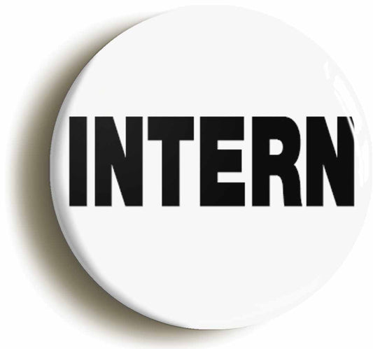 A picture of the front of the product, titled Intern Button Pin Badge