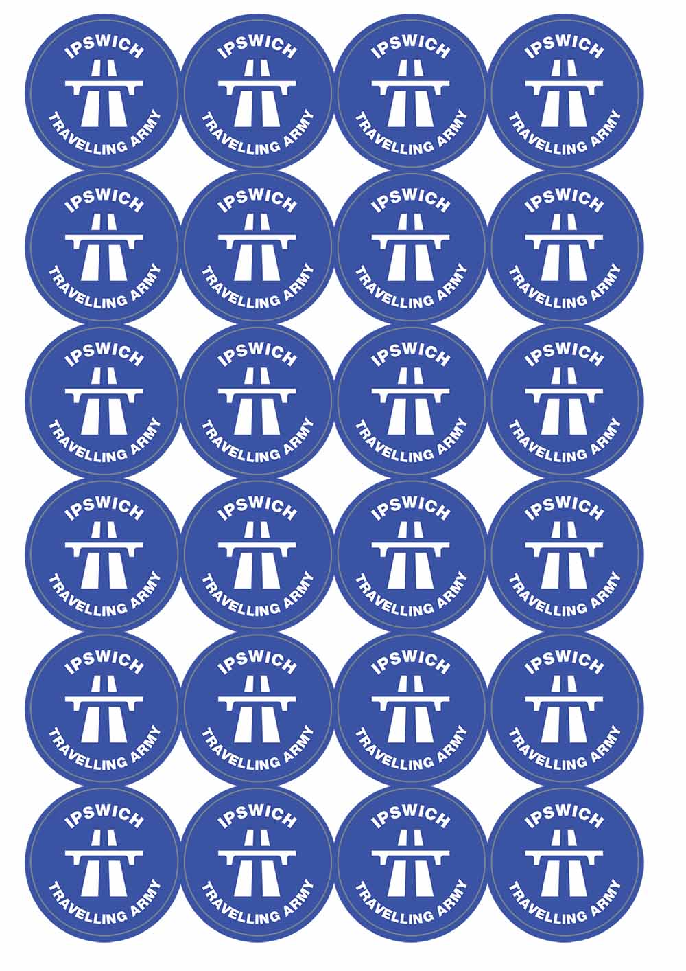 A picture of an A4 sheet of matte paper stickers