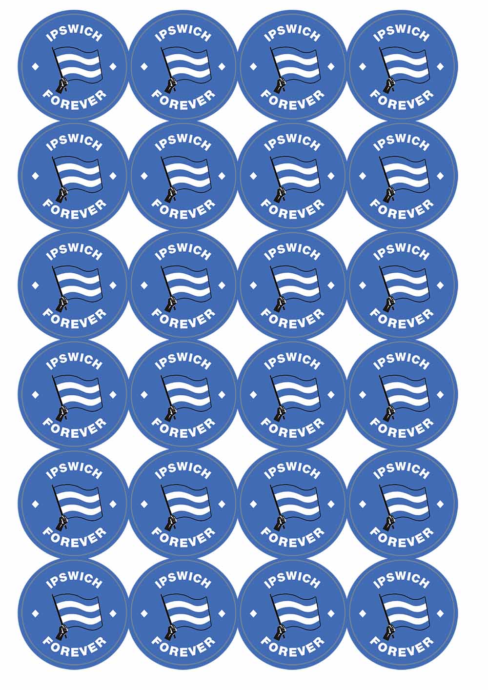 A picture of an A4 sheet of matte paper stickers
