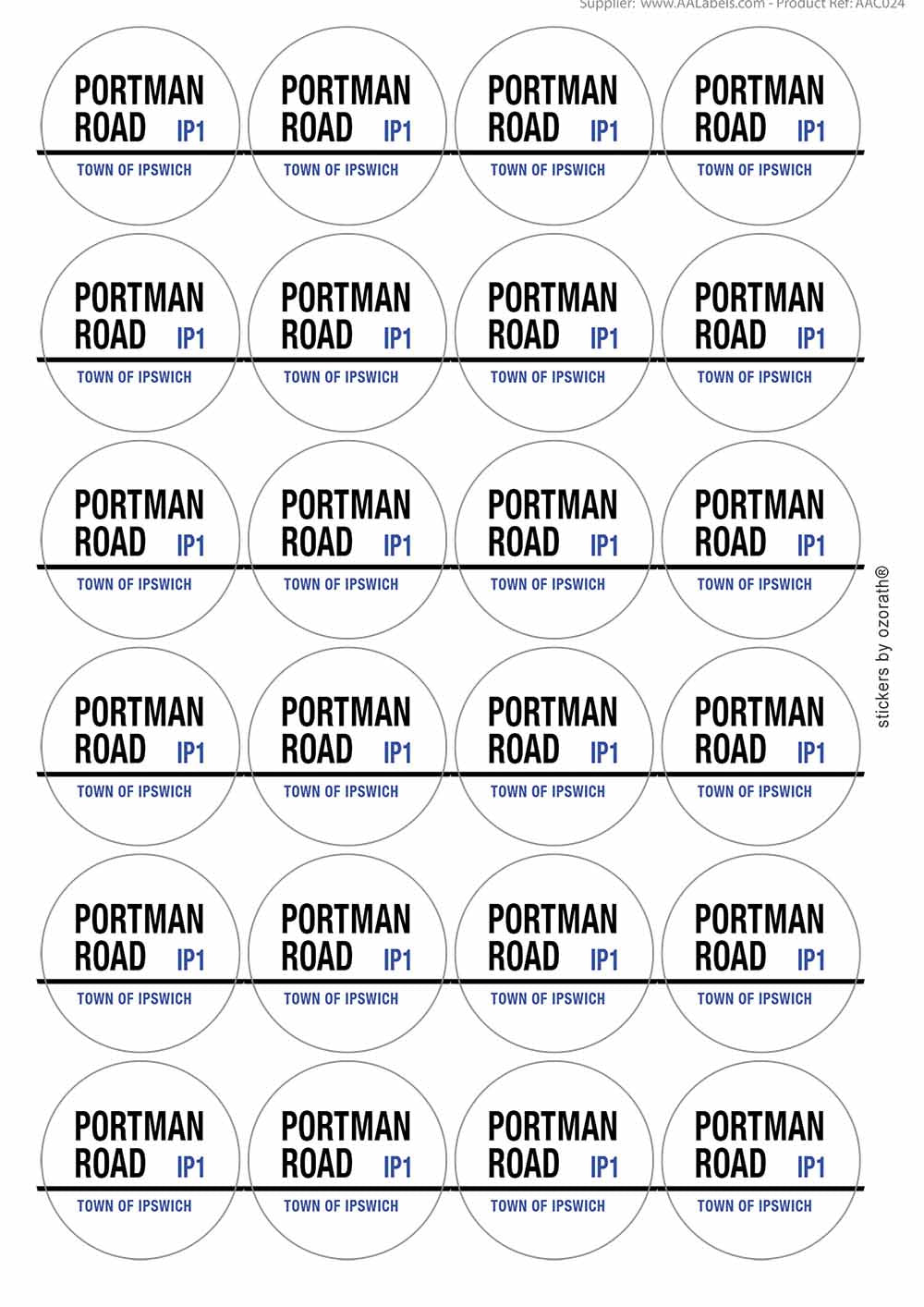 A picture of an A4 sheet of matte paper stickers
