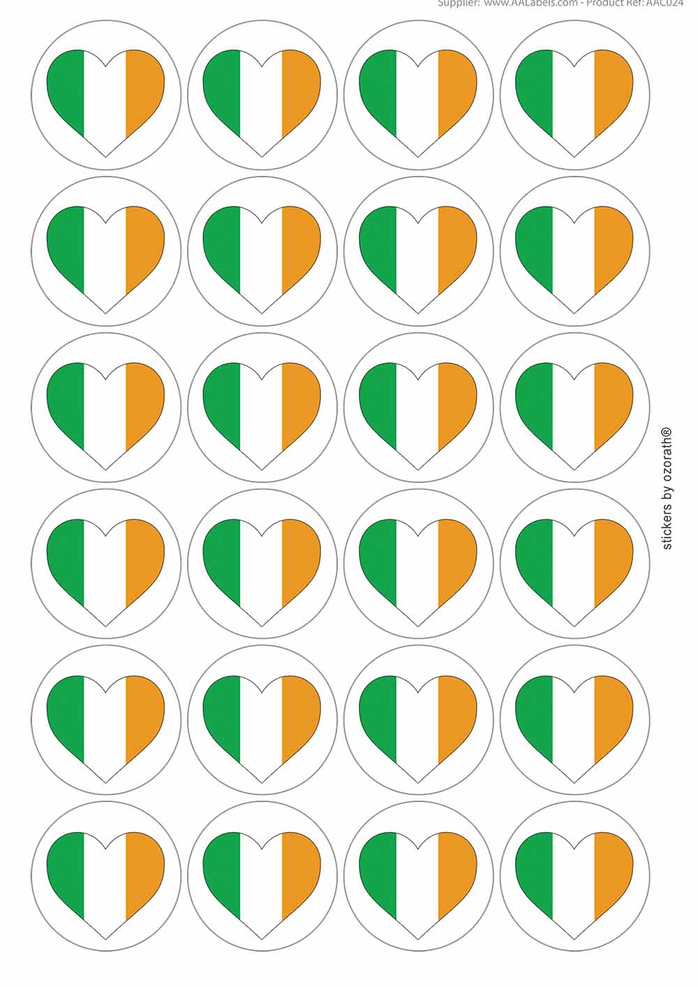 A picture of an A4 sheet of matte paper stickers