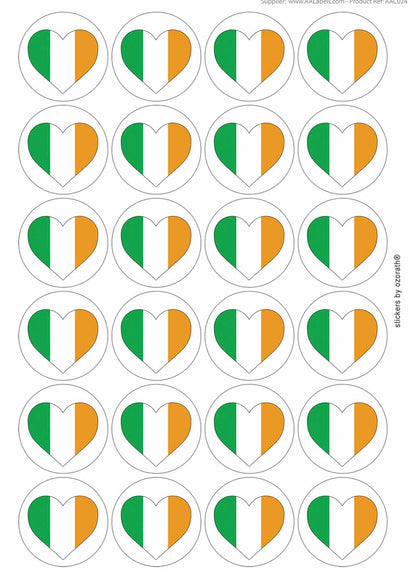 A picture of an A4 sheet of matte paper stickers