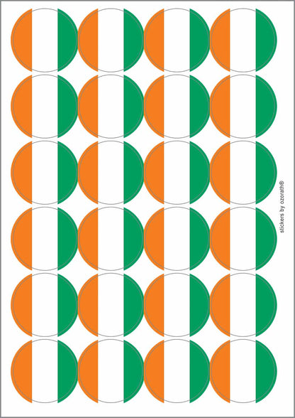 A picture of an A4 sheet of matte paper stickers