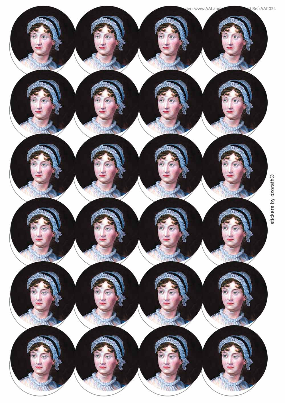 A picture of an A4 sheet of matte paper stickers