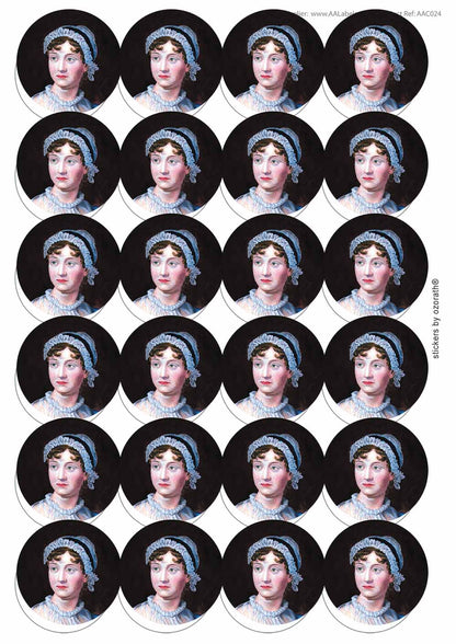 A picture of an A4 sheet of matte paper stickers