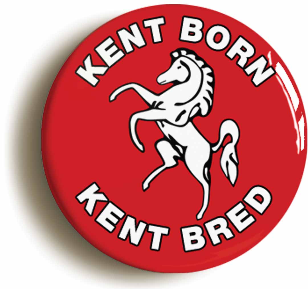 A picture of the front of the product, titled Kent Born Kent Bred Invicta Circular 50mm Fridge Magnet