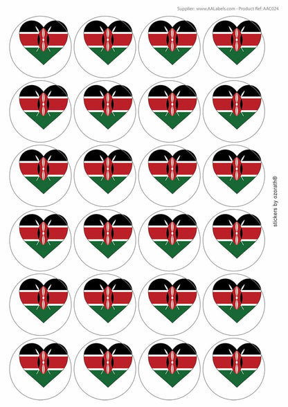 A picture of an A4 sheet of matte paper stickers