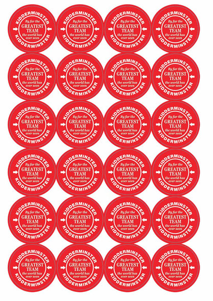 A picture of an A4 sheet of matte paper stickers
