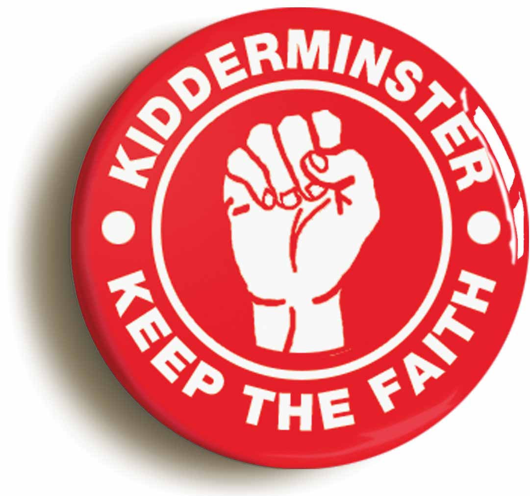 A picture of the front of the product, titled Kidderminster Keep The Faith Northern Soul Circular 50mm Fridge Magnet