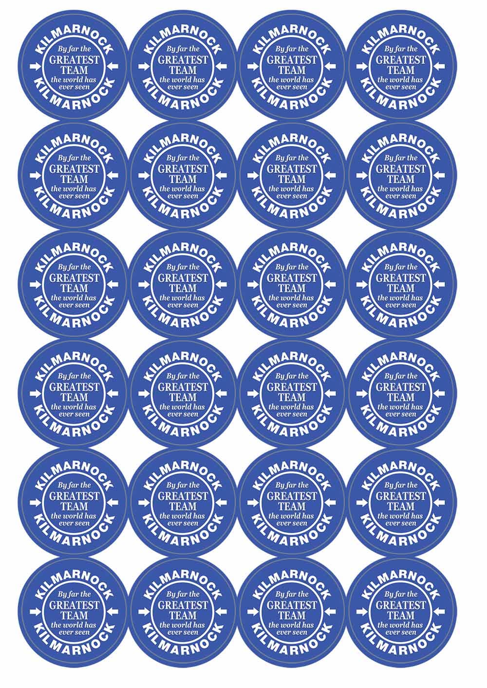 A picture of an A4 sheet of matte paper stickers