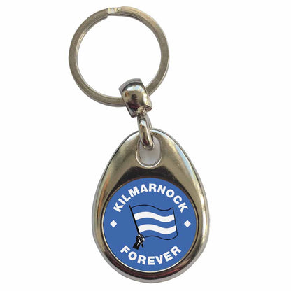 An image of a plain metal keyring
