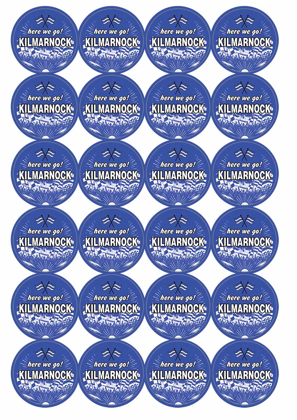 A picture of an A4 sheet of matte paper stickers