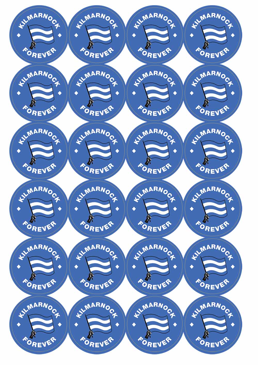 A picture of an A4 sheet of matte paper stickers