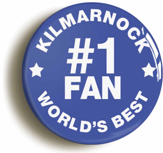 A picture of the front of the product, titled Kilmarnock #1 Fan Button Pin Badge