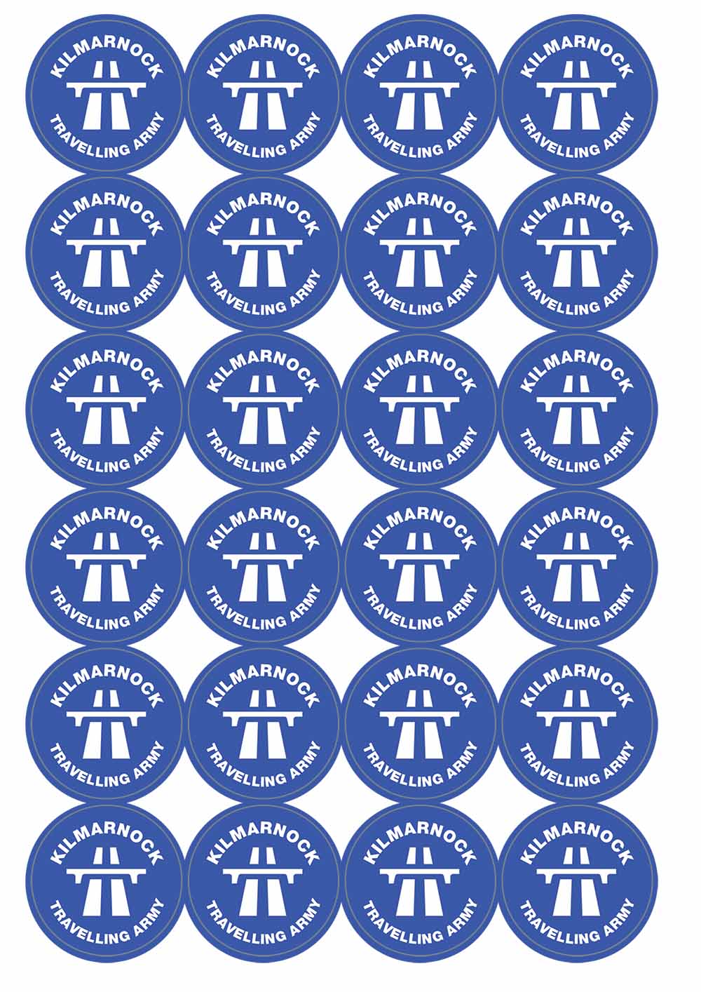 A picture of an A4 sheet of matte paper stickers