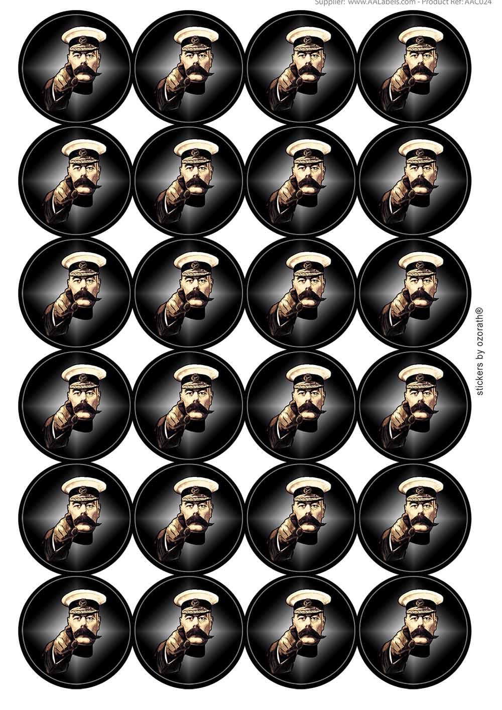 A picture of an A4 sheet of matte paper stickers