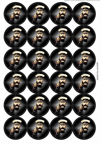 A picture of an A4 sheet of matte paper stickers