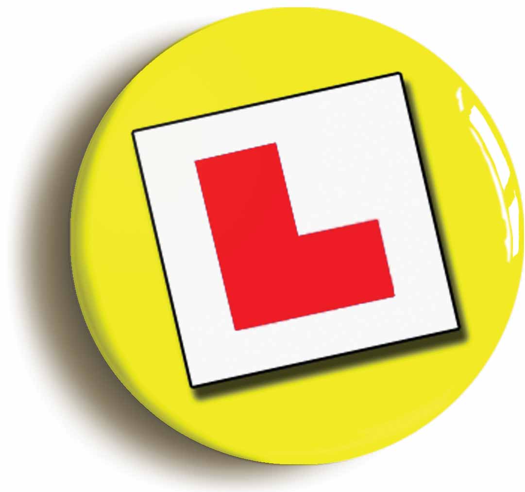 A picture of the front of the product, titled Learner Funny Pregnancy Button Pin Badge