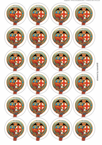 A picture of an A4 sheet of matte paper stickers