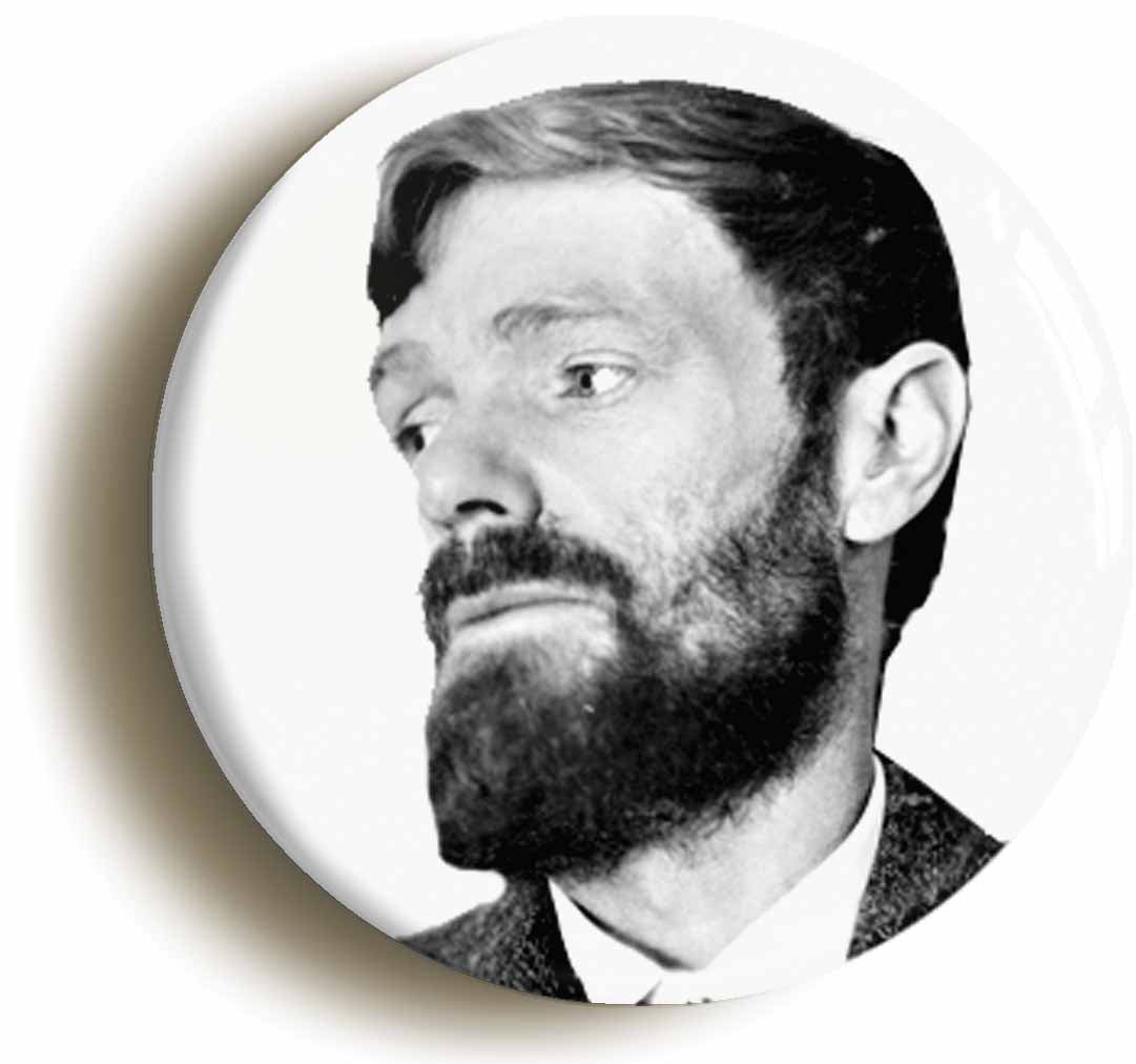 A picture of the front of the product, titled D H Lawrence Author Modernist Novelist Poet Button Pin Badge