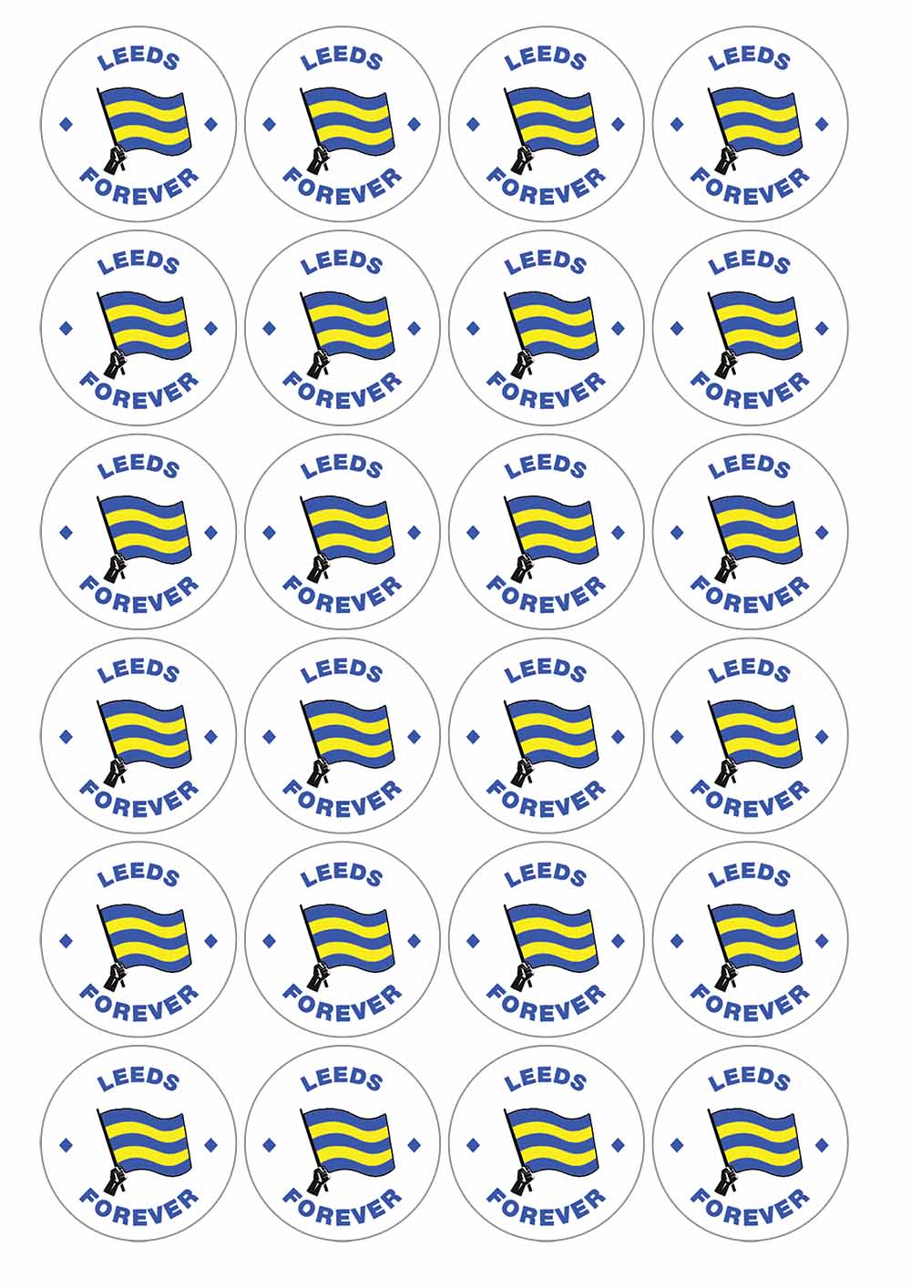 A picture of an A4 sheet of matte paper stickers