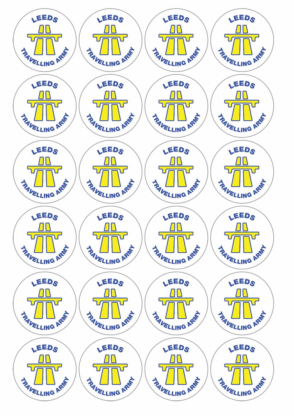 A picture of an A4 sheet of matte paper stickers