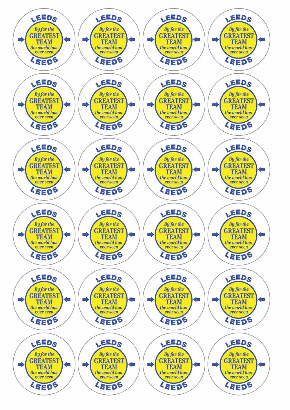 A picture of an A4 sheet of matte paper stickers