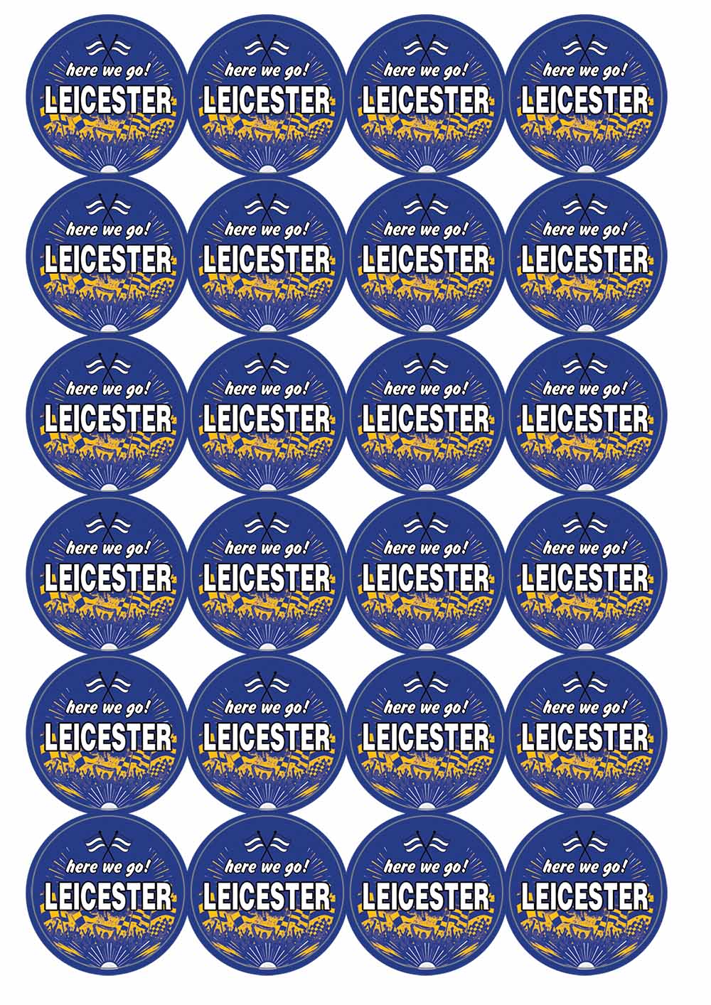 A picture of an A4 sheet of matte paper stickers