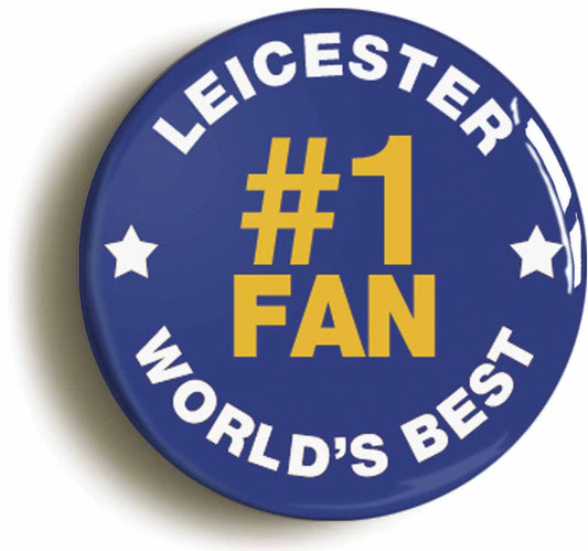 A picture of the front of the product, titled Leicester #1 Fan Button Pin Badge