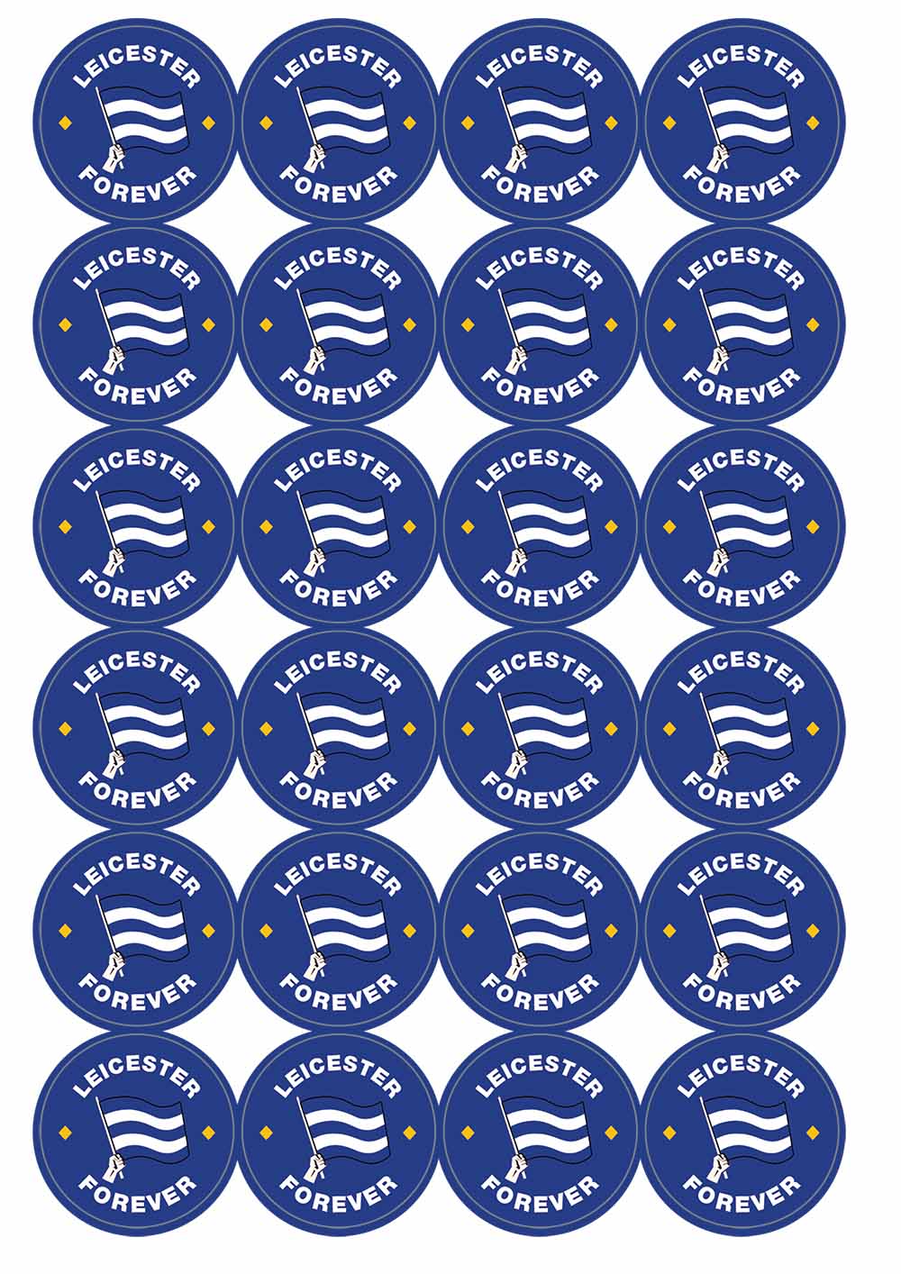 A picture of an A4 sheet of matte paper stickers