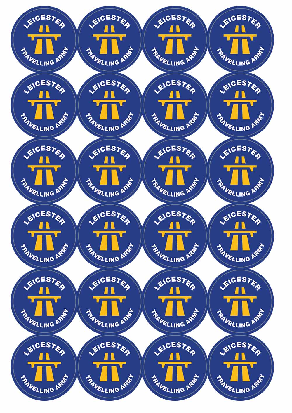 A picture of an A4 sheet of matte paper stickers
