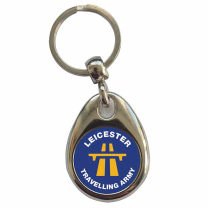 An image of a plain metal keyring