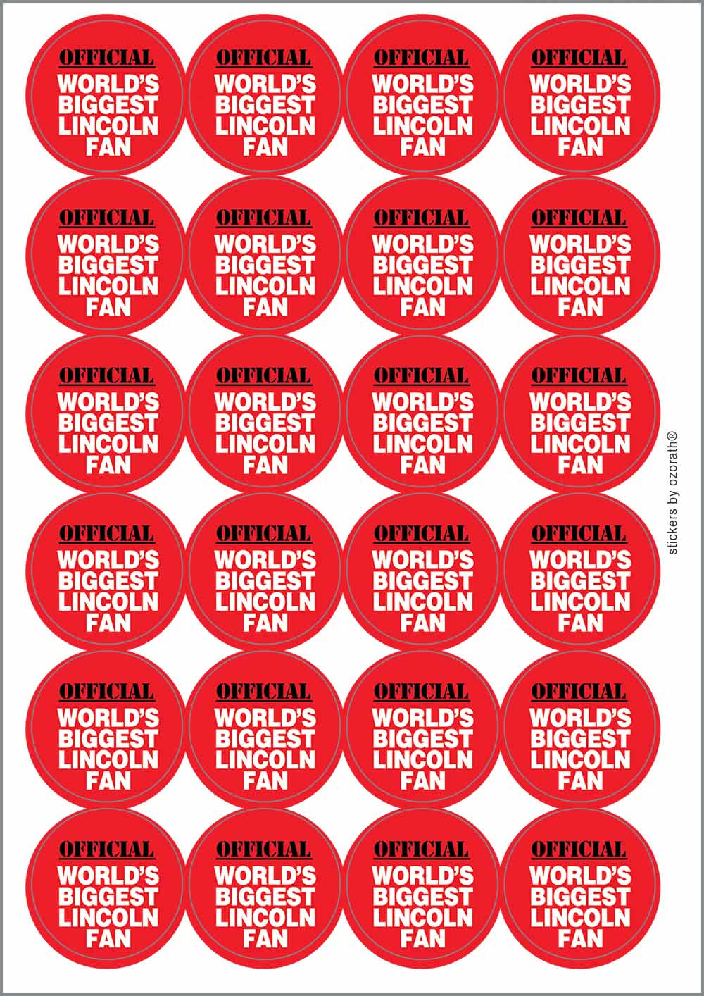 A picture of an A4 sheet of matte paper stickers