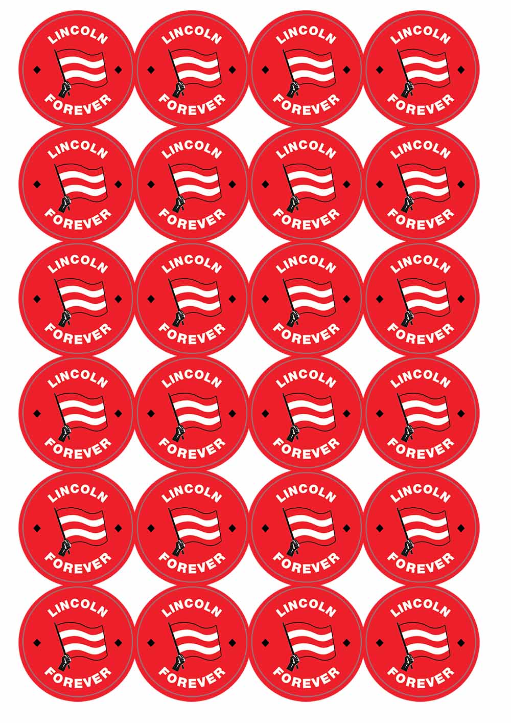 A picture of an A4 sheet of matte paper stickers