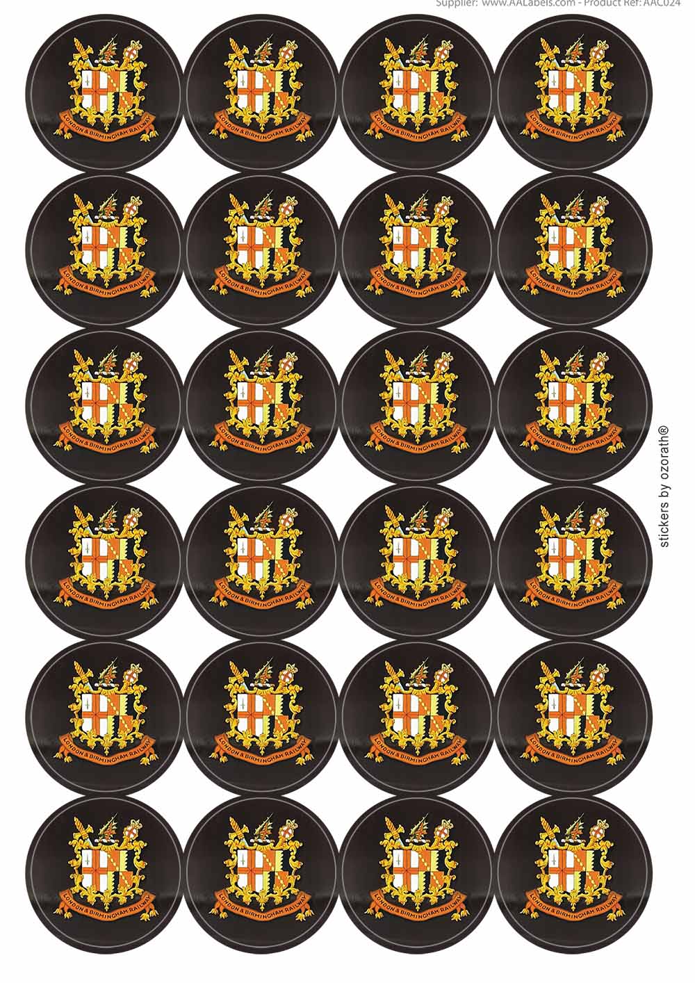 A picture of an A4 sheet of matte paper stickers