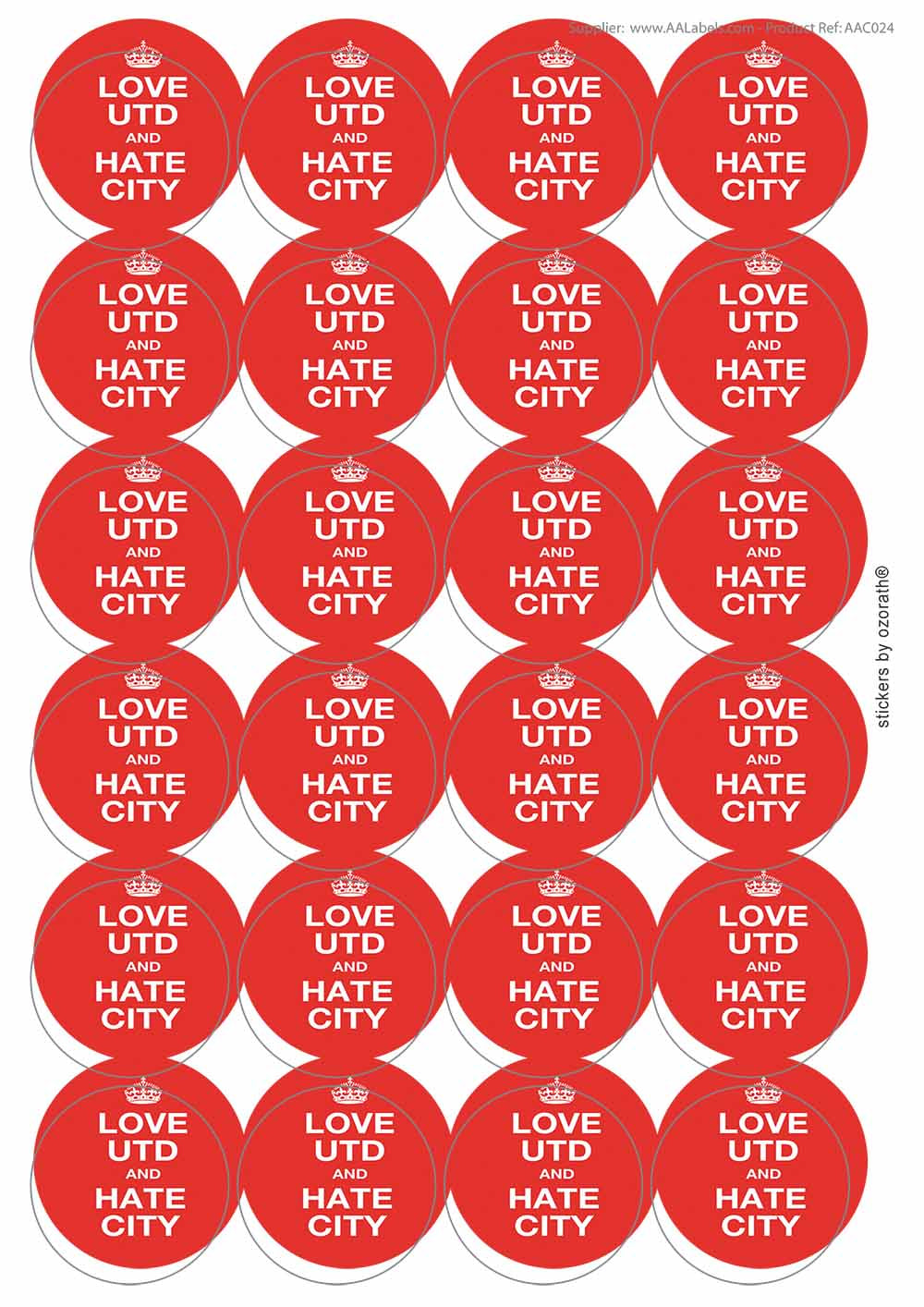 A picture of an A4 sheet of matte paper stickers