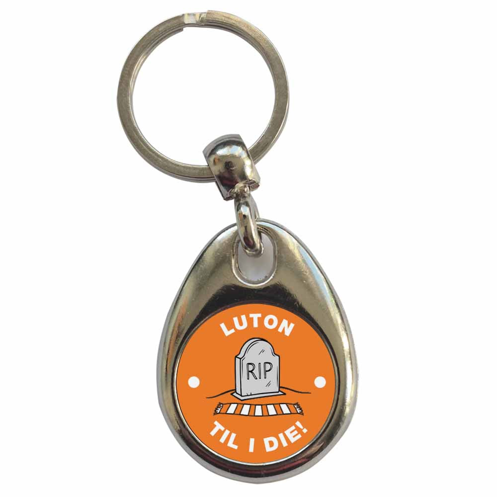 An image of a plain metal keyring