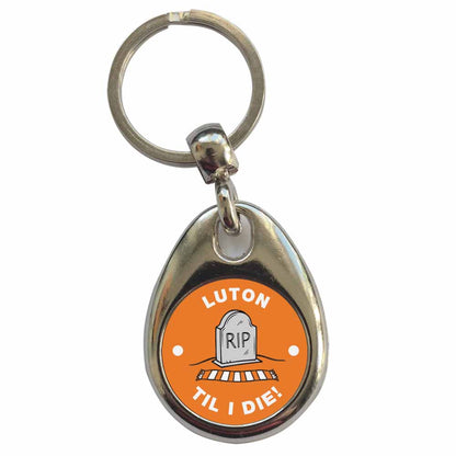 An image of a plain metal keyring