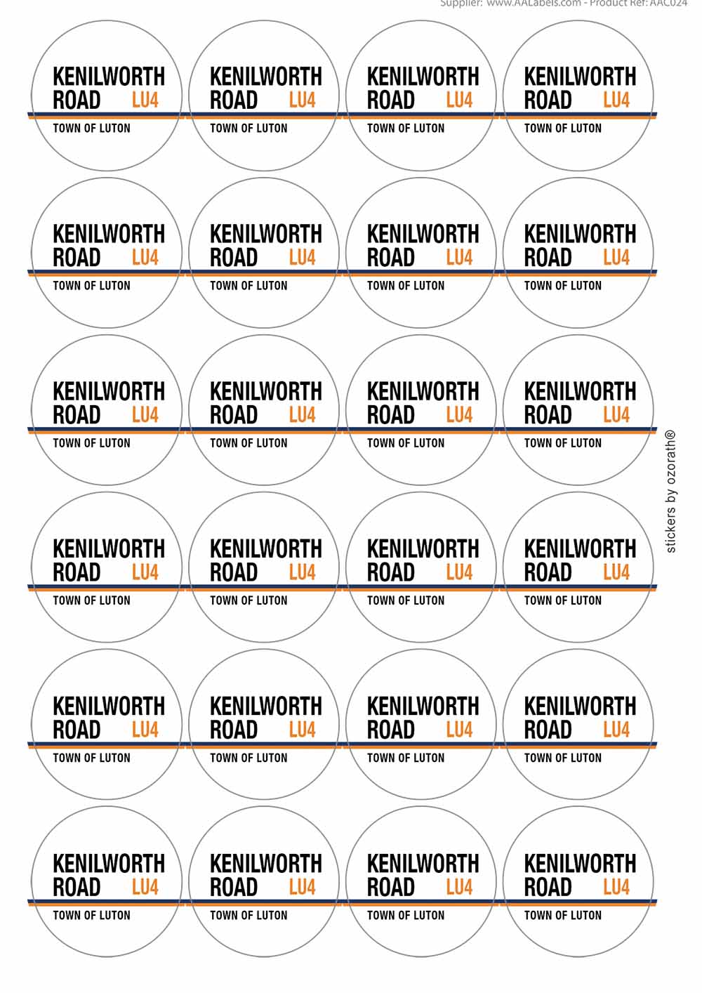 A picture of an A4 sheet of matte paper stickers