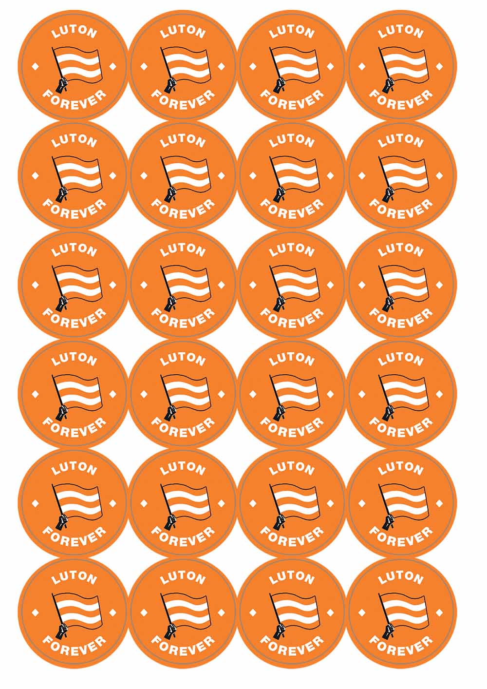 A picture of an A4 sheet of matte paper stickers