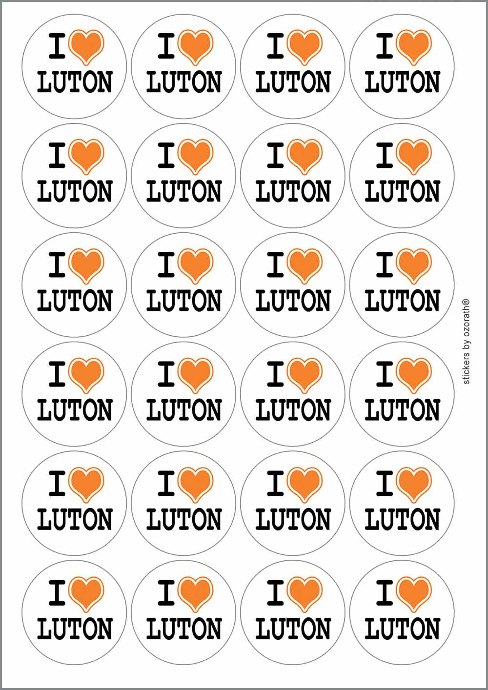 A picture of an A4 sheet of matte paper stickers