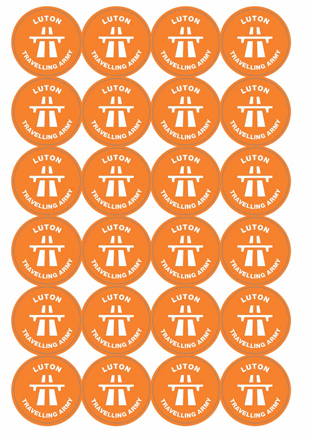 A picture of an A4 sheet of matte paper stickers