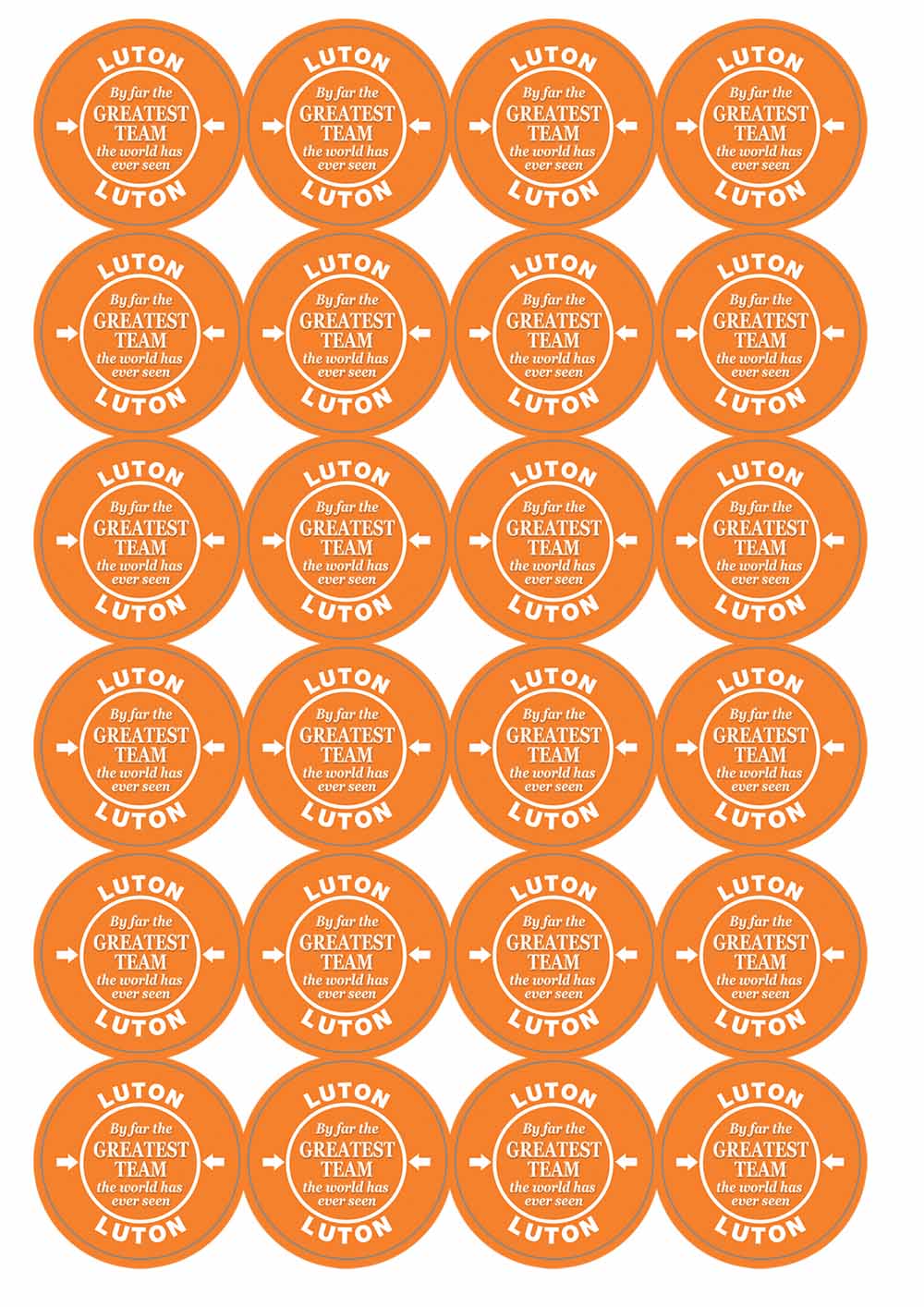 A picture of an A4 sheet of matte paper stickers