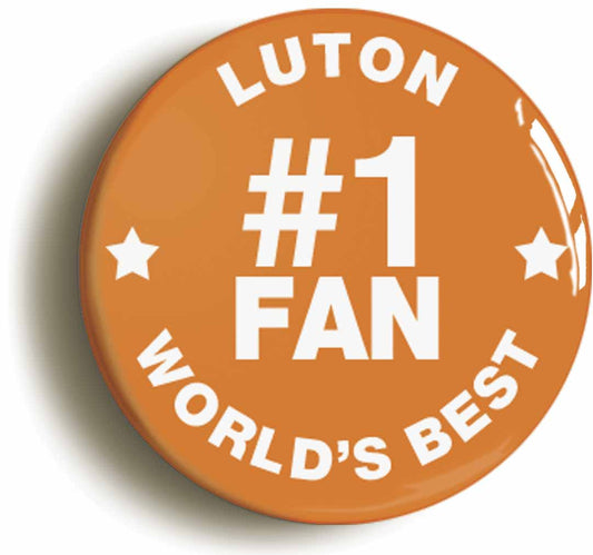 A picture of the front of the product, titled Luton #1 Fan Circular 50mm Fridge Magnet