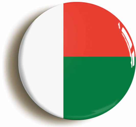 Madagascar Madagascan National Flag Button Pin Badge